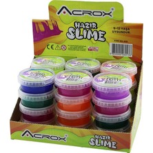 Tuğraçelik Acrox AX-826 Hazır Slime Oyun Jeli (Renkli) 134GR- 24'li Paket