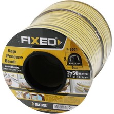 Tuğraçelik Sgs Fixed F-3001 Kapı ve Pencere Bobin Fitil Bandı D Profil 9x6 mm 100 M - Kahverengi