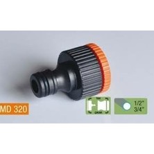 Tuğraçelik Medalyan MD-320 Musluk Bağlantı Adaptörü - Dişi 1/2 - 3/4- 100'LI Paket
