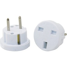 Tuğraçelik Fetih Elektrik F-09 Ingiliz Adaptör Fiş 10A 250V 900W Beyaz- 60'li Paket