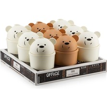 Tuğraçelik Qlux L-00586 Hippo Mini Masaüstü Çöp Kovası - Ayıcık Modeli- 18'li Paket