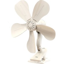 Tuğraçelik Sinbo SF-7707-7706 Klipsli Masa Üstü Vantilatör - 5 Beyaz Plastik Kanat Ayarlanabilir 100W- 6'li Paket
