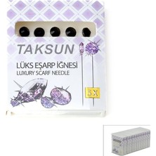 Tuğraçelik Taksun Lux Başörtü ve Eşarp Iğnesi - Beyaz 5'li Paket- 12'li Paket