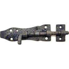 Tuğraçelik Antika Tarz Dekoratif Pirinç Dövme Kapı Sürgüsü - 7cm, Oksit