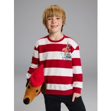 Lc Waikiki Yeni Sezon Bisiklet Yaka Çizgili Erkek Çocuk Kalın Sweatshirt