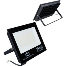 Gees Global PM-22586 150 Watt - 220 Volt 6500K IP66 150* Işık Açısı Siyah Slim Kasa Beyaz LED Projektör