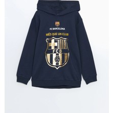 Lc Waikiki Yeni Sezon Kapüşonlu Barcelona Baskılı Erkek Çocuk Sweatshirt