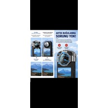 Zoli INSTA360 X3 Uyumlu Lens Koruyucu,hava Kanallı Buğu Önleyici Pratik Tak Çıkar Şeffaf Koruma