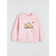 Lc Waikiki Yeni Sezon Spongebob Baskılı Kız Çocuk Kalın Sweatshirt