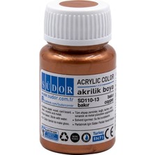 Südor Metalik Akrilik Boya 40ML Bakır - 3 Adet