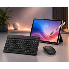 Tab 4gb Ram 128 GB Hafıza 10.1"inch M10 Gri Tablet+Şeffaf Kılıf+Klavye ve Mouse+Kalem
