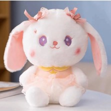 BNG STR Oyuncak Peluş Pembe Elbiseli Sevimli Tavşan 45 cm