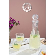 Glamis Cam Linea Model Iris Karaf 2 Bardaklı Set