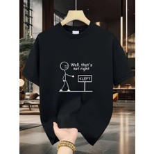 BarsDepo Funny Stickman Tişört, Premıum Kalite Unisex Çocuk / Yetişkin