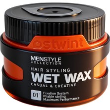 Ostwint Menstyle Collection Profesyonel Saç Şekillendirici Wet Wax, Doğal ve Güçlü Tutuş, Uzun Süreli Etki, No:01 Wet Wax 150ml