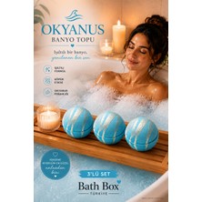 BB Bath Box Okyanus Kokulu Banyo Topu, Nem Bombası, Jakuzi, Küvet & Manikür, Pedikür Topu 3 Adet 130 Gr