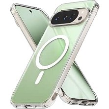 CoverZone Google Pixel 10 Pro Xl ile Uyumlu Şeffaf Kılıf Magsafe Uyumlu Güçlü Mıknatıslı Wireless Şarj Destekli Crystal Clear Ince Sert Arka Kapak Kamera Lens Korumalı Darbe Emici Kılıf