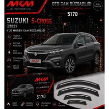 Mkm Suzuki S-Cross 2022 Model 4'lü Mugen Cam Rüzgarlığı Kromlu