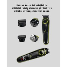 Sungur's Store Şarjlı Sessiz Çalışan Saç ve Sakal Şekillendirici Profesyonel Erkek Tıraş Makinesi