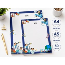Miray Craft Bilim Temalı 2'li Set (A4-A5) Notepad - Not Defteri - Bloknot
