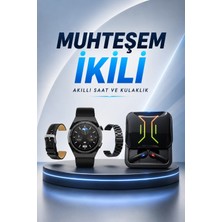 Sungur's Store Dijital Göstergeli Bluetooth Kulaklık ve Bildirim Görebilen Akıllı Saat Alarm ve Titreşim