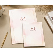 Miray Craft Pembe Çerçeve Desenli 2'li Set (A4-A5) Notepad - Not Defteri - Bloknot