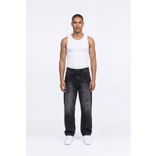 Machinist Erkek Baggy Jean Pantolon Siyah