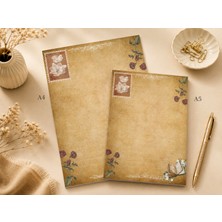Miray Craft Vintage Temalı 2'li Set (A4-A5) Notepad - Not Defteri - Bloknot