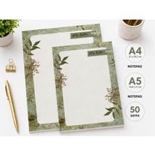 Miray Craft Yeşil Vintage Temalı 2'li Set (A4-A5) Notepad - Not Defteri - Bloknot