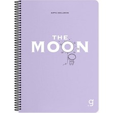 Gıpta Moon Spiralli Pp Kapak 17X24 80 Yaprak Kareli Defter 6960