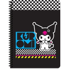Kuromi A5 80 Yaprak Spiralli Karton Kapak Kareli Defter 380632-12