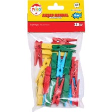 Mileo Ahşap Mandal 45MM Renkli 1829