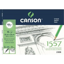 Canson 1557 25X35 15 Yaprak Resim ve Çizim Bloğu 120GR FCNS120152535