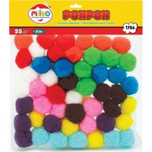 Mileo Ponpon Fosforlu Renkler 3cm 25LI 1786