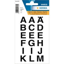Herma Vario Etiket Harf A-Z 20X20 Mm.siyah-Şeffaf 4135