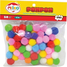 Mileo Ponpon Fosforlu Renkler 2cm 50LI 1785