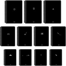 Colornote Papirüs Mini 14X19 Spiralli Sert Kapak 80 Yaprak Çizgisiz Defter KMB140