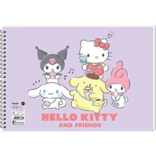 Hello Kitty And Friends 17X25 15 Yaprak Spiralli Resim Defteri 300115-13