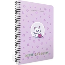 Gıpta Kitty Cat Spiralli Pp Kapak A4 80 Yaprak Çizgili Defter 7279