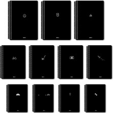 Colornote Papirüs Mini 19X27 Spiralli Sert Kapak 80 Yaprak Çizgisiz Defter