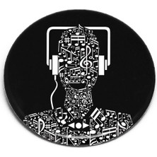 Makenotes Müzik Siyah Rozet MN-PIN02-02