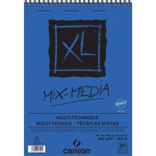 Canson Canxl Mix Media Spiralli A4 30 Yaprak Çok Amaçlı Çizim Defteri 300GR 200807215