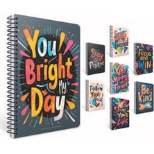 Gıpta Motto Spiralli Pressboard Kapak A4 80 Yaprak Kareli Defter 7854