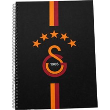 Galatasaray A4 Sert Kapak Çizgili Defter 5 Yıldız Siyah 50273