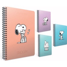 Gıpta Snoopy Spiralli Pp Kapak A4 80 Yaprak Kareli Defter 7318