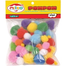 Mileo Ponpon Fosforlu Renkler 1 2 3cm Mix 1787