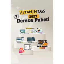 Vitamin LGS 2027 Derece Paketi 28 Soru Bankası 13 Deneme Sınavı 16.000 Soru ve 671 Etkileşimli Video  30 Canlı Özel Ders + Birebir Sınav Koçluğu