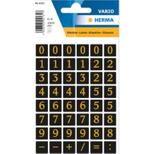 Herma Vario Etiket Rakam 0-9 13X13 Mmsiyah-Altın 4131