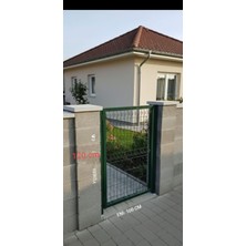 Konsepp Bahçe Kapısı Panel Çit Kapı Üsten Mandallı 100 cm X120 cm Yeşil Renk Tel Göz Aralığı 5X15CM Pevrazlı