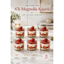 Porsima 4475 6'lı Magnolia Kasesi Cam Tatlı ve Servis Kasesi Seti – Şık, Dayanıklı Cam Kase 300ML